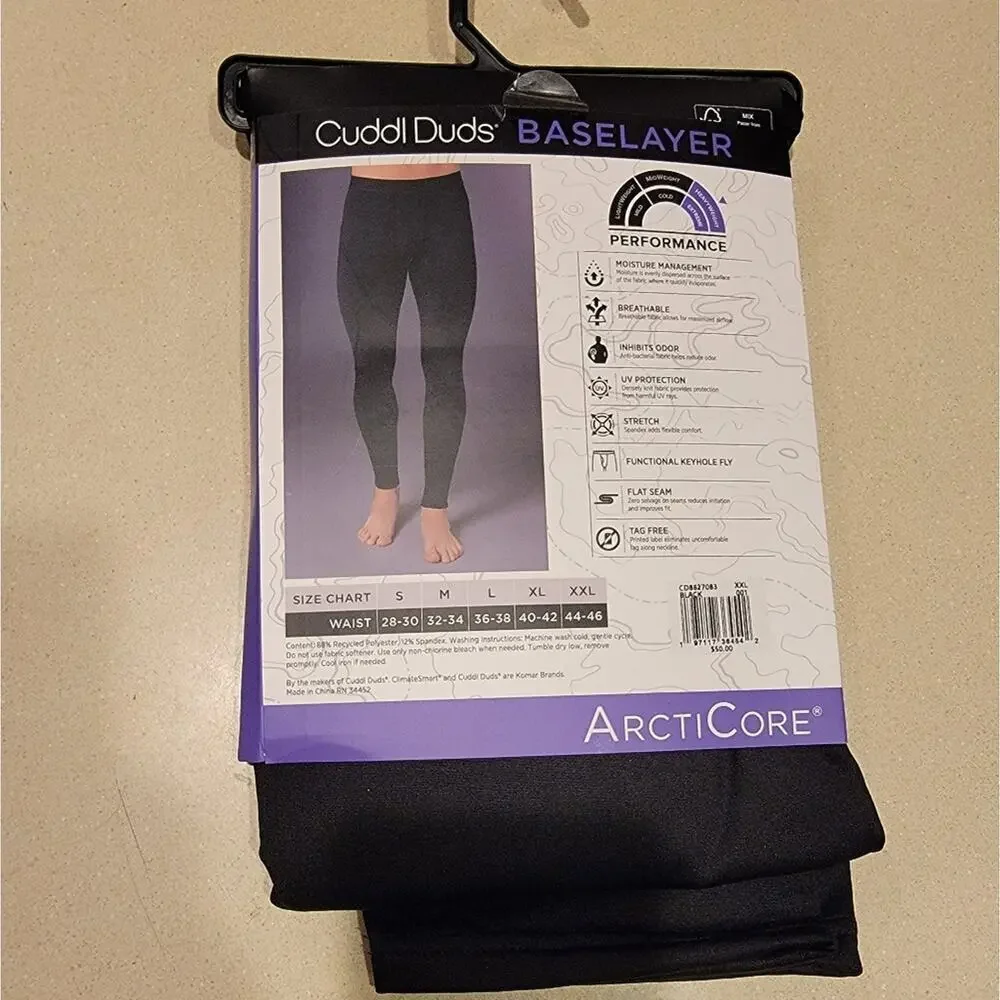 Men's XXL Cuddl Duds Heavy Weight Articore Performance Base Layer Pants